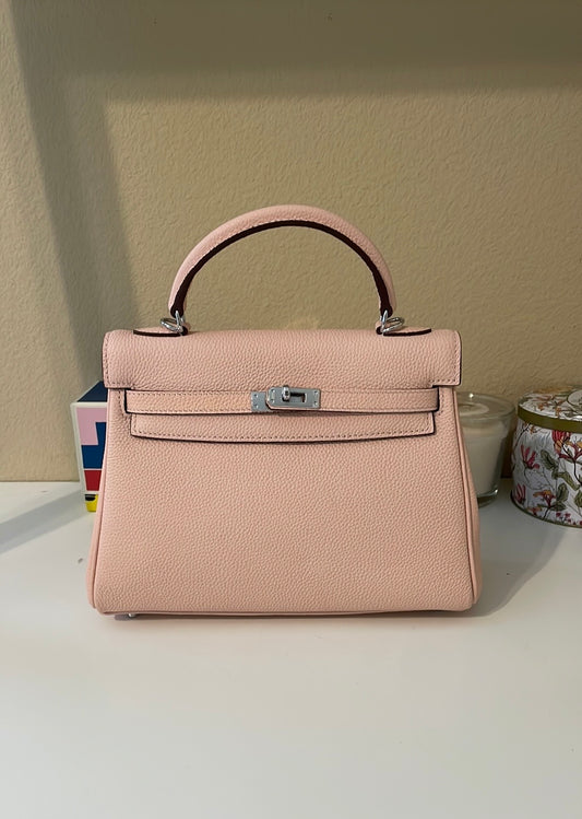 Top Handle Belted KL Satchel 25cm Pink