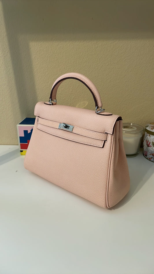 Top Handle Belted KL Satchel 25cm Pink