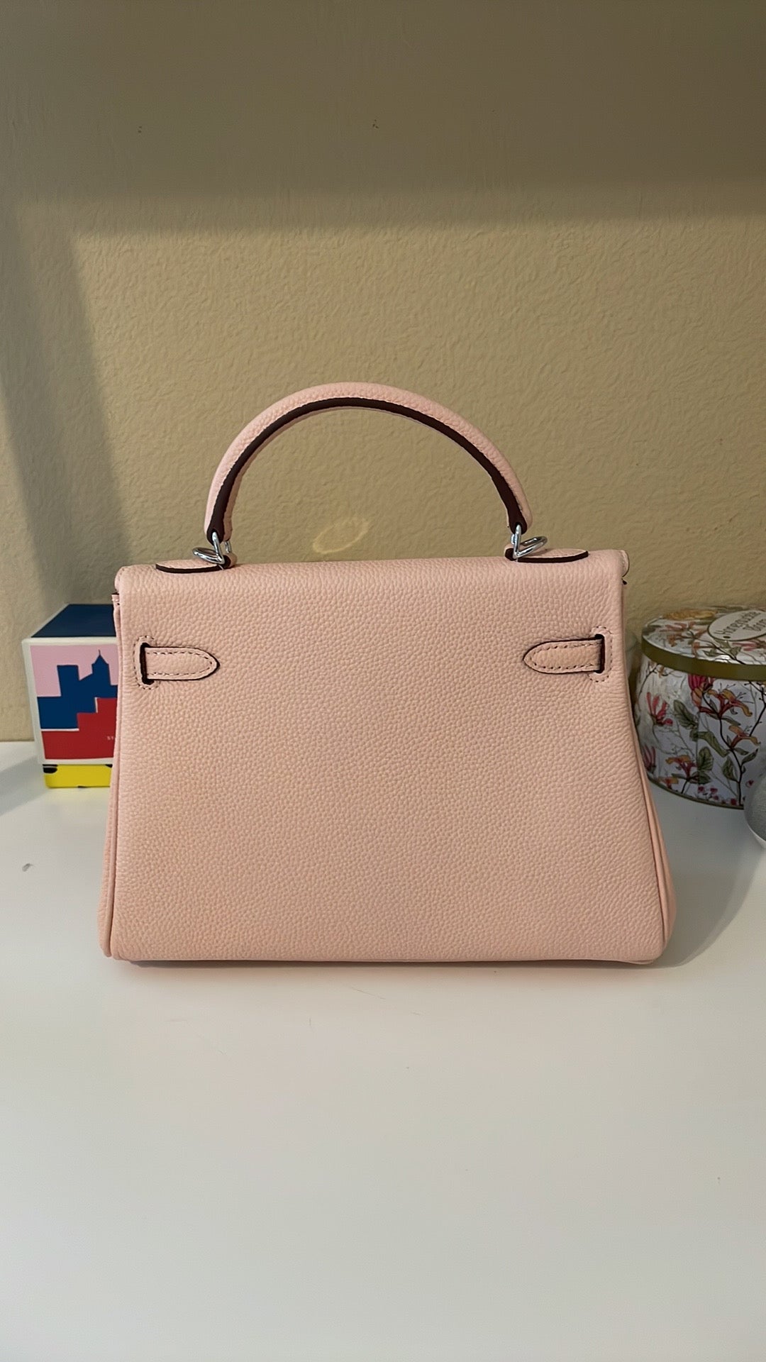 Top Handle Belted KL Satchel 25cm Pink