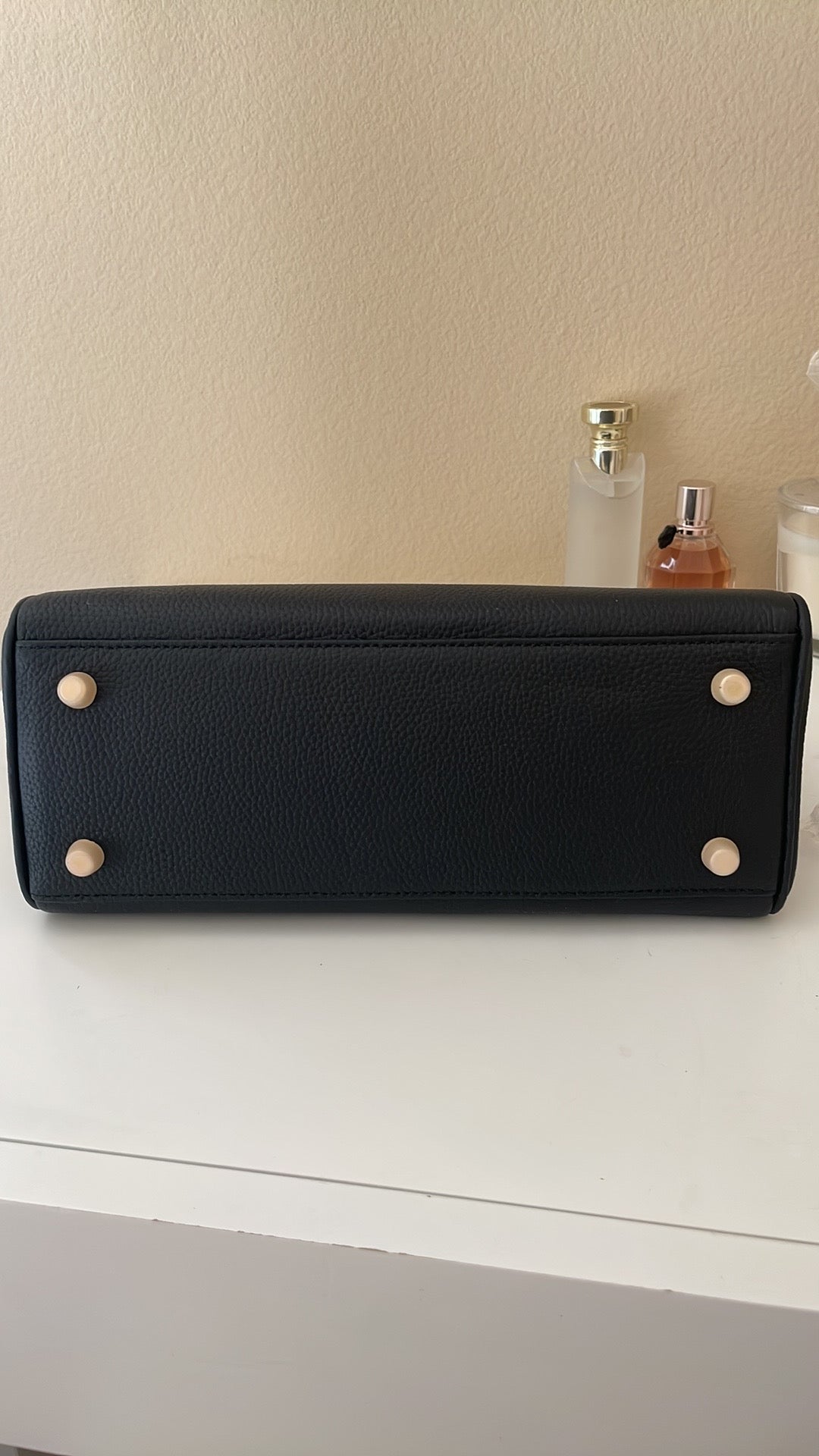 Top Handle Belted Satchel 28cm Black