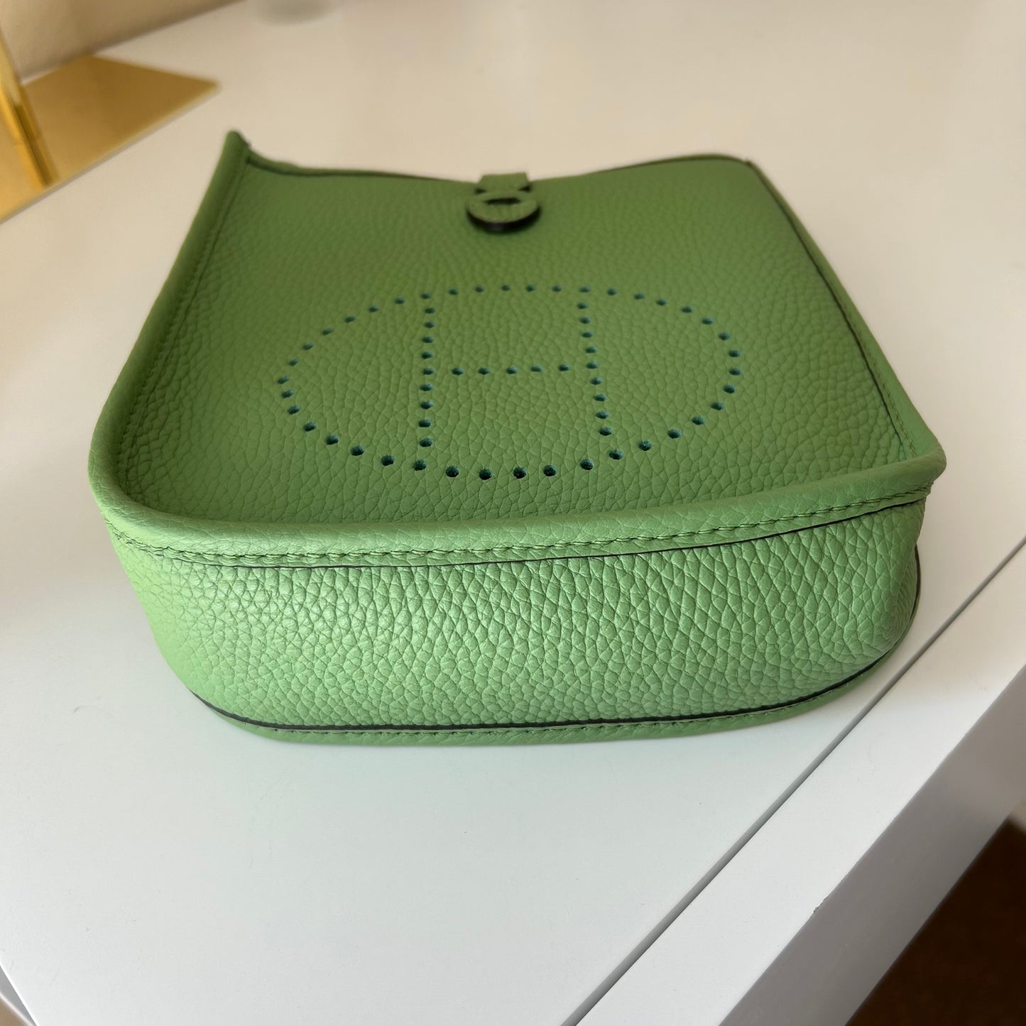 Perforated Mini Crossbody Bag Green