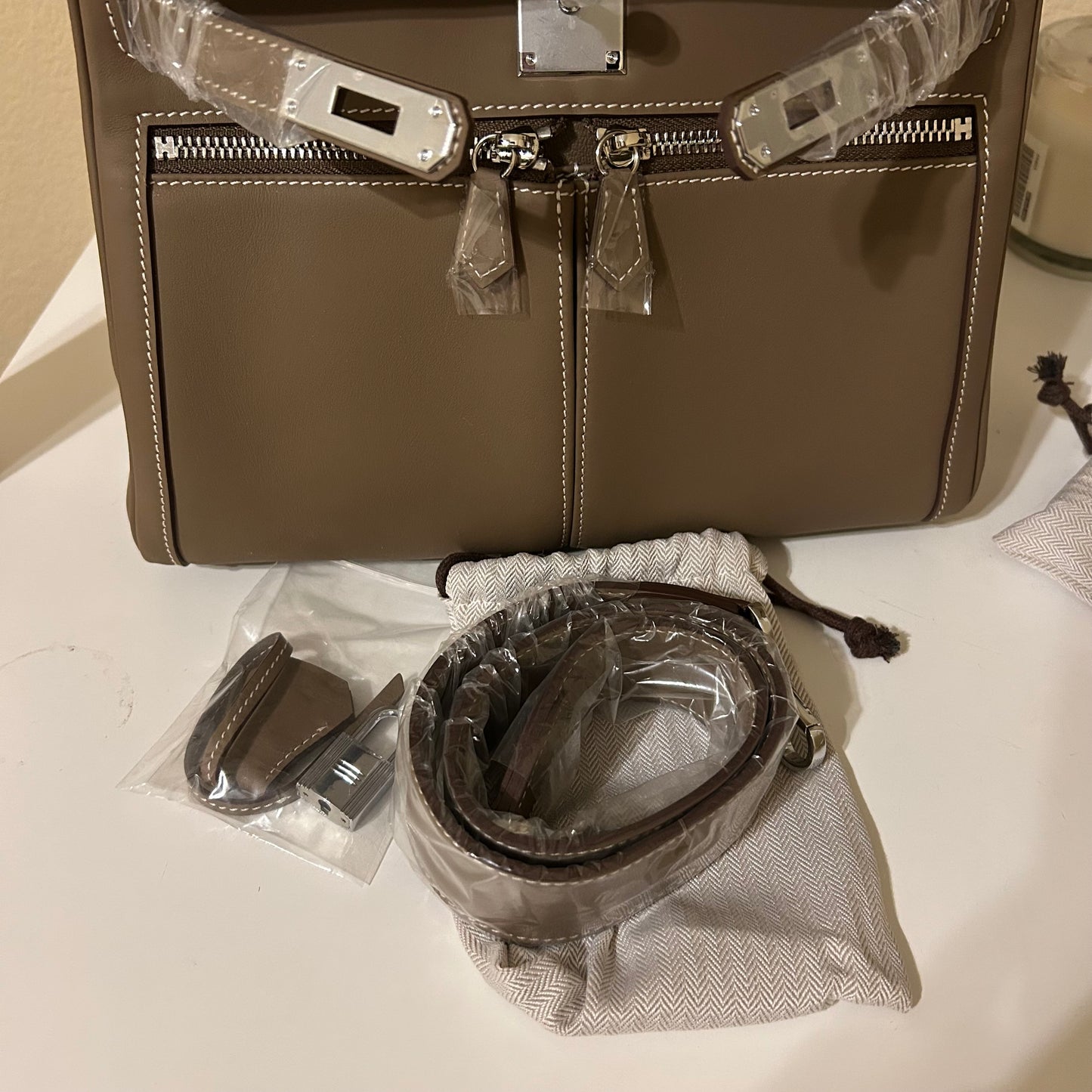 Lakis Style Leather Satchel 28cm