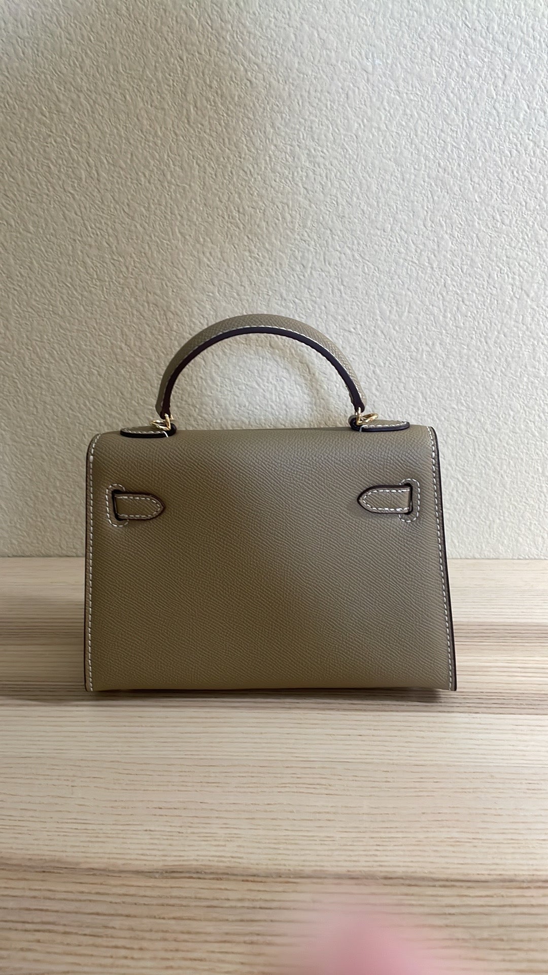 Top Handle Epsom Leather Satchel 19cm Etaupe