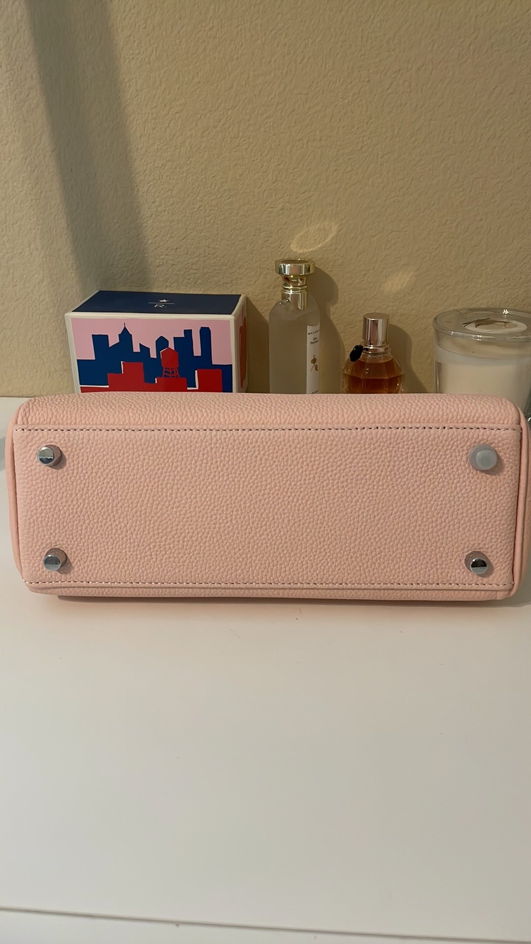 Top Handle Belted KL Satchel 25cm Pink