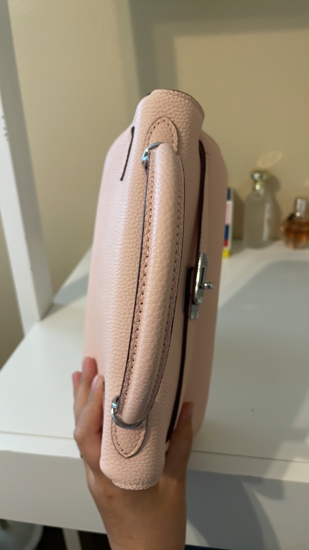 Top Handle Belted KL Satchel 25cm Pink