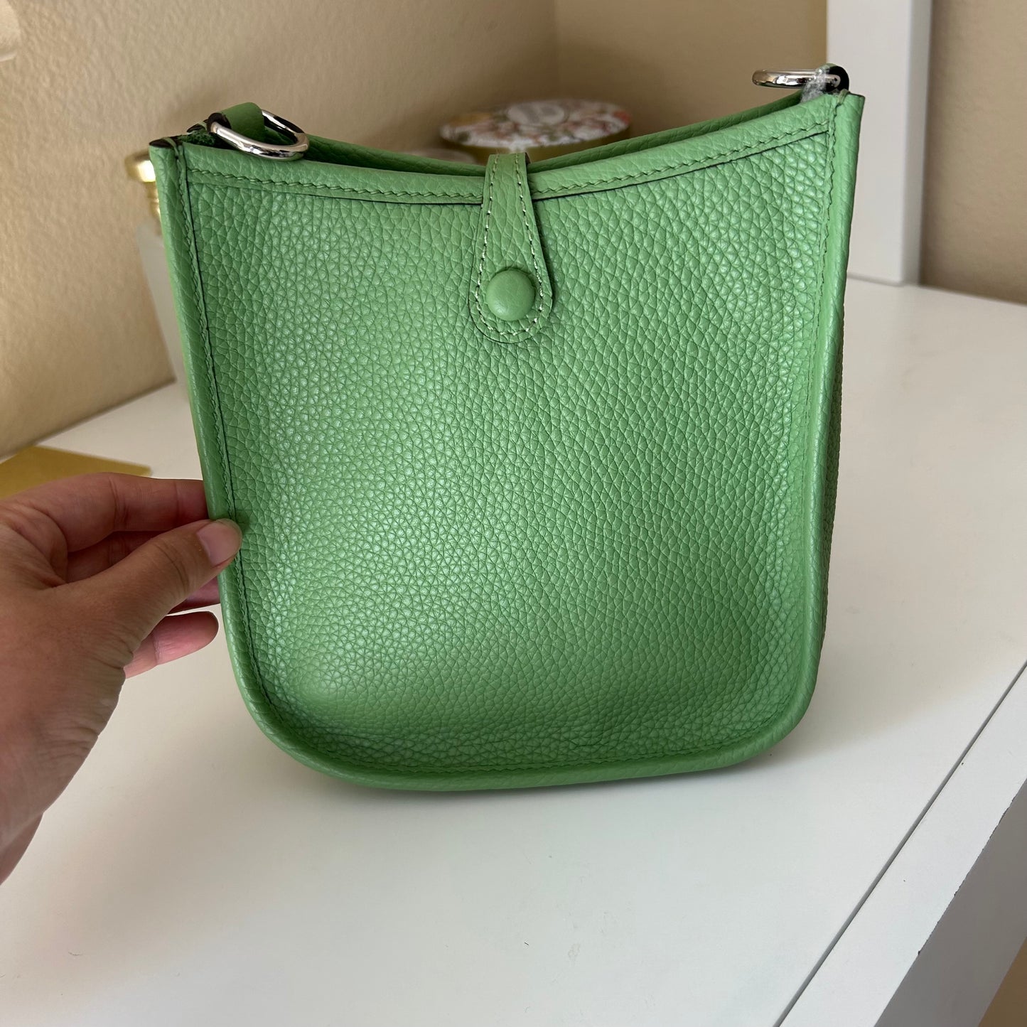 Perforated Mini Crossbody Bag Green