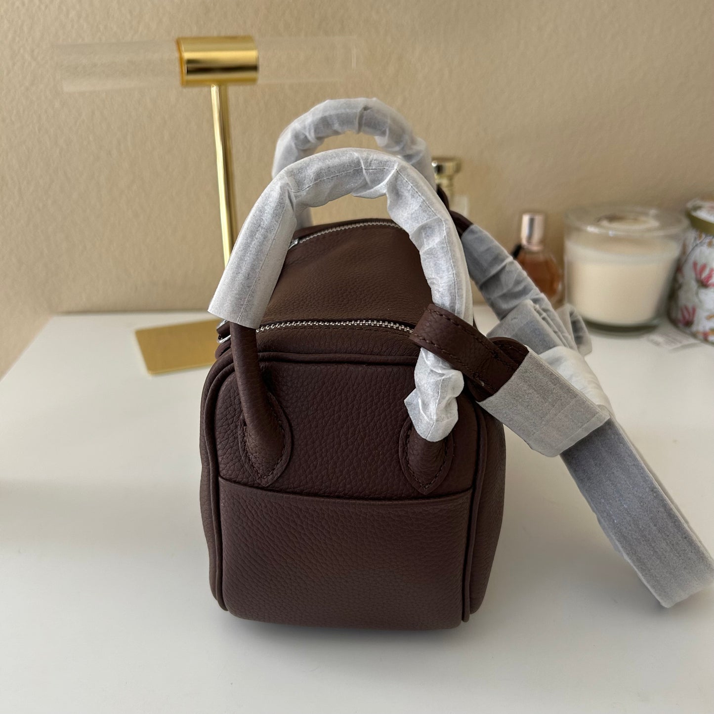 Double Handle Mini Crossbody Pillow Bag