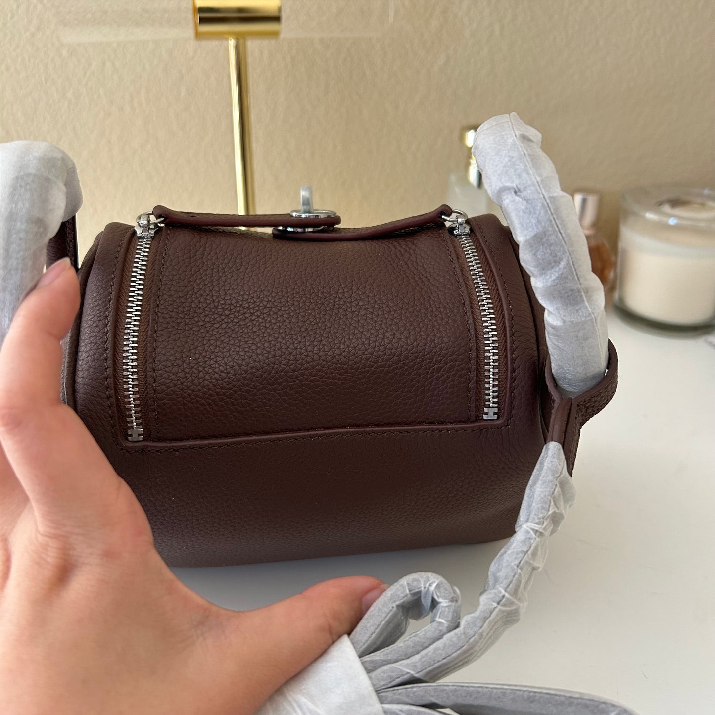 Double Handle Mini Crossbody Pillow Bag
