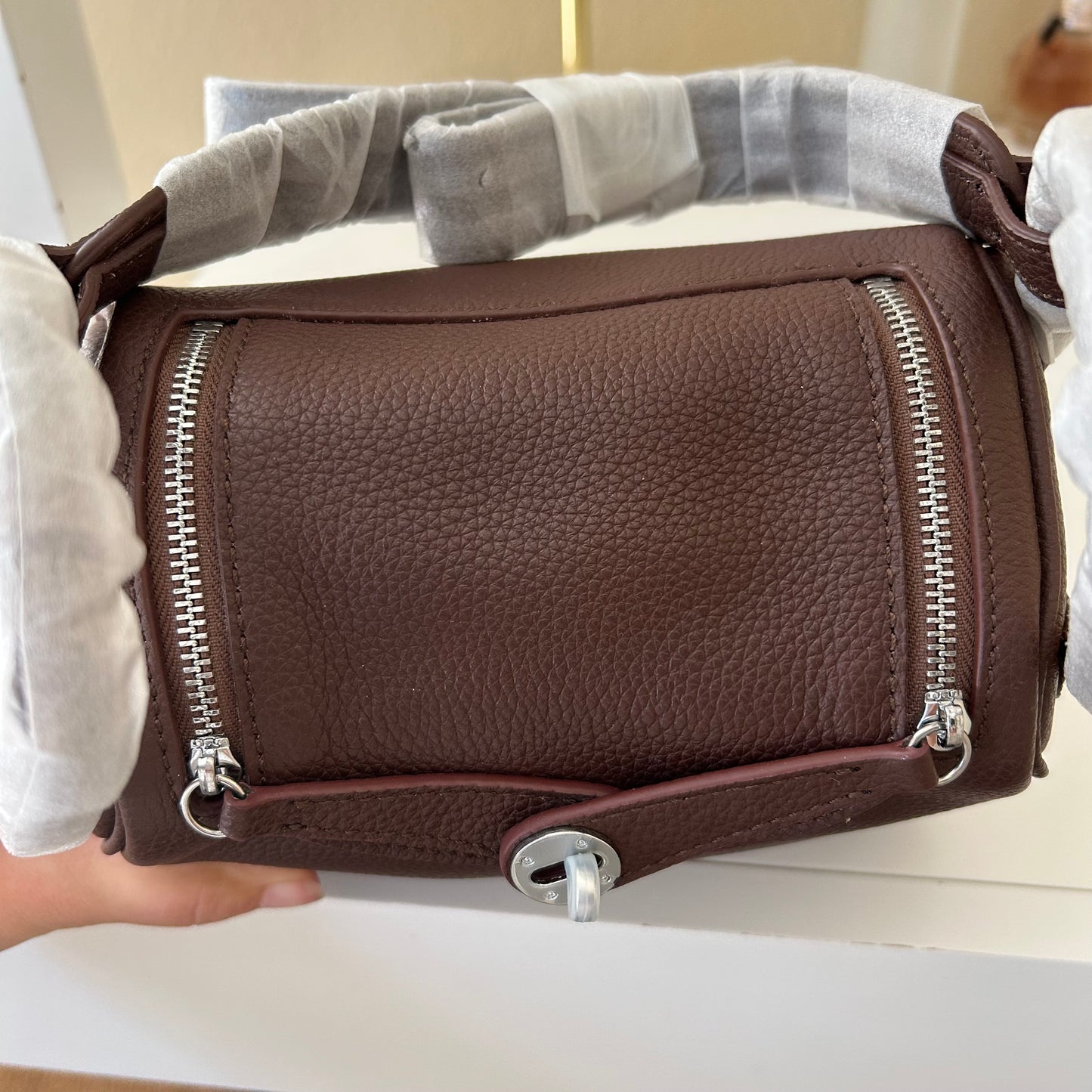 Double Handle Mini Crossbody Pillow Bag