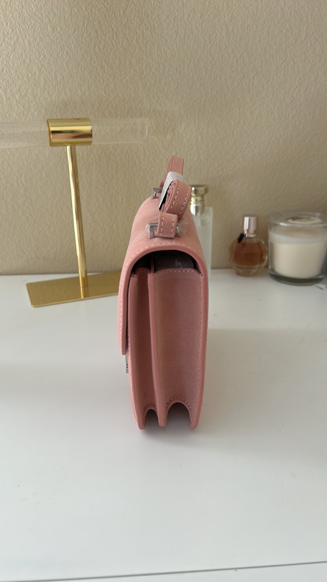 Classic H Box Bag Light Pink Suede