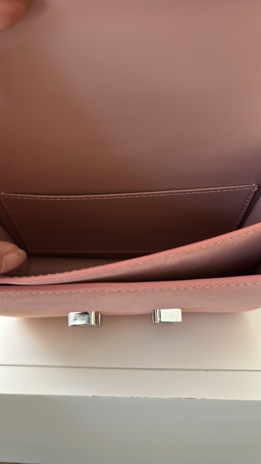 Classic H Box Bag Light Pink Suede