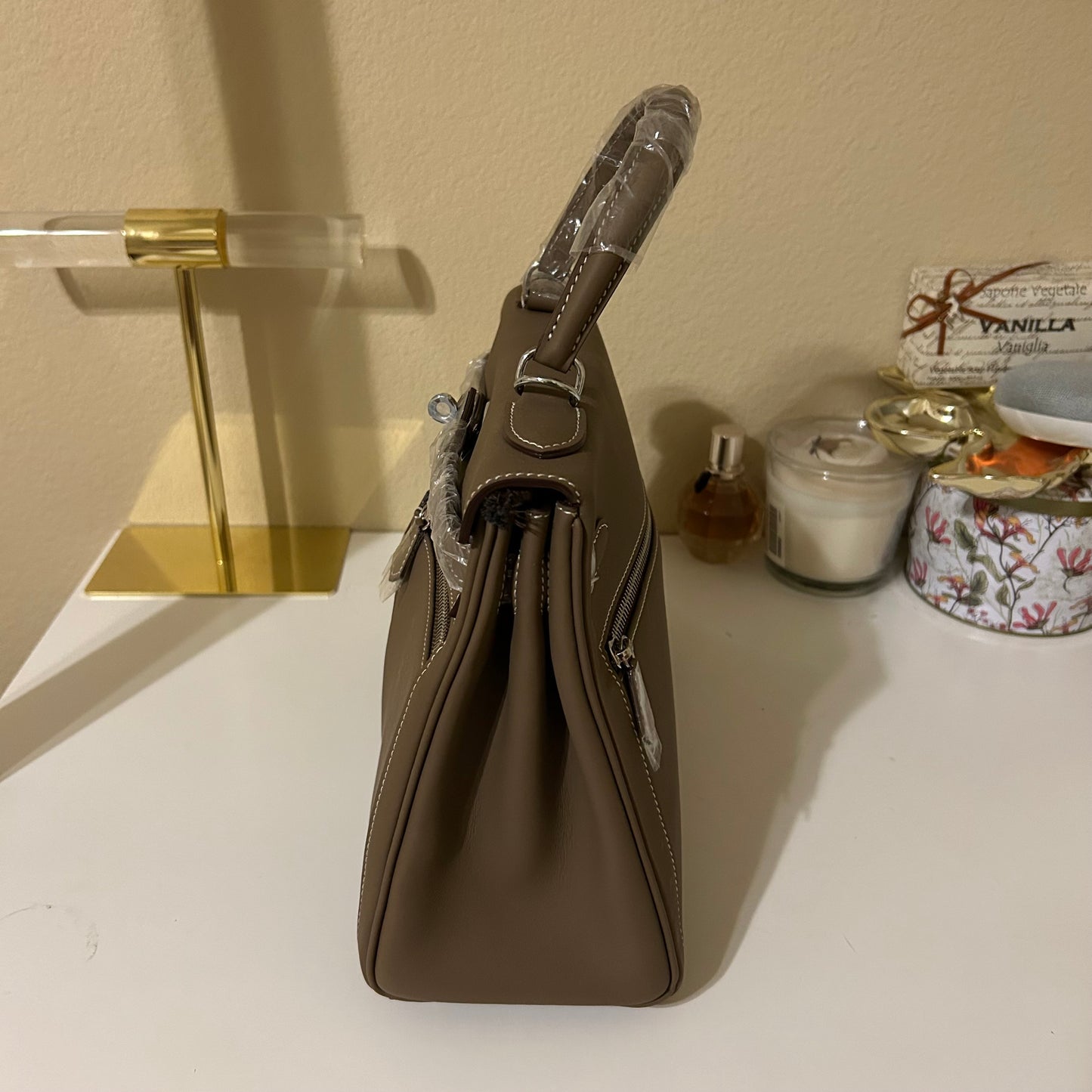 Lakis Style Leather Satchel 28cm