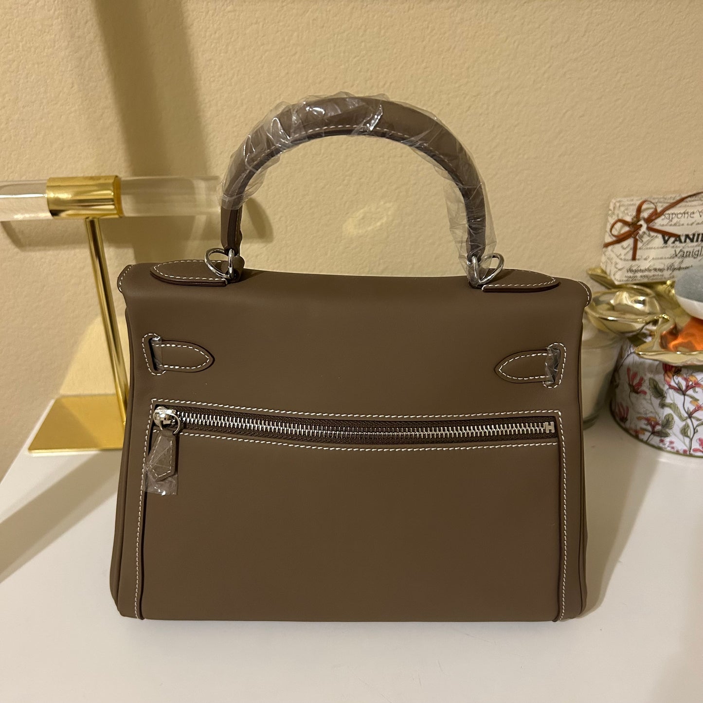 Lakis Style Leather Satchel 28cm