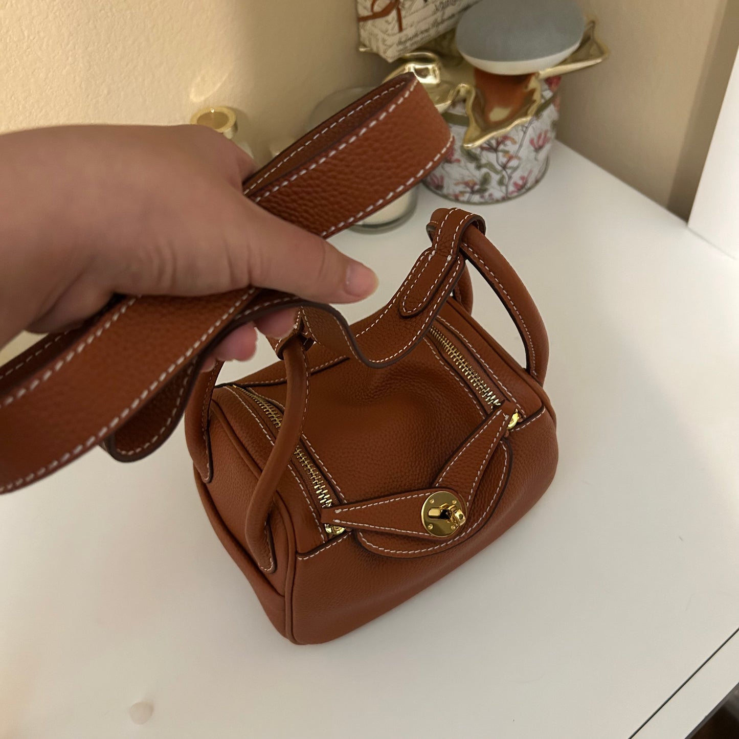 Mini Pillow Bag Brown